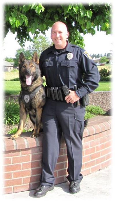 Officer Bangs and K9 Halo