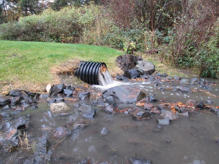 Stormwater drain.