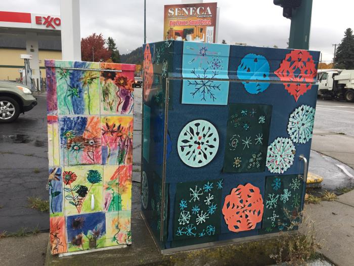 Utility Box Art by Fernan Elementary School Students