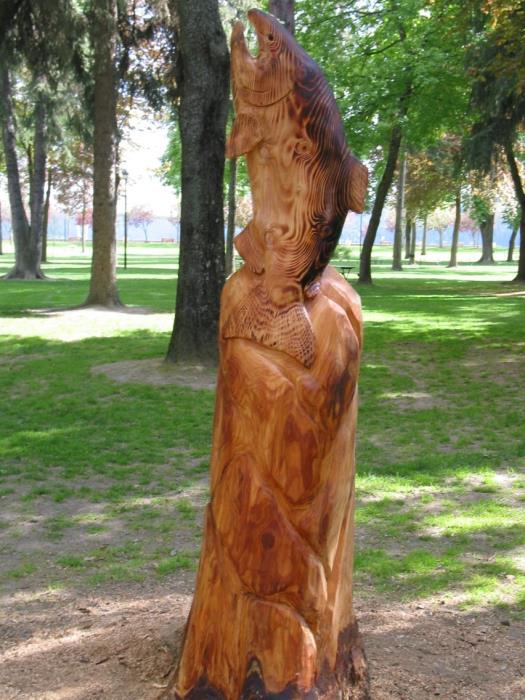 Salmon by Artist Jeff May, 2000. City Park